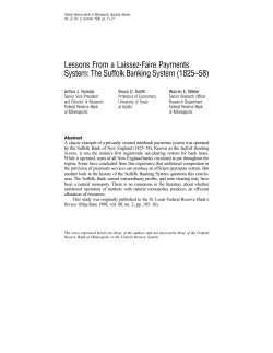 Lessons From a Laissez-Faire Payments System: The Suffolk