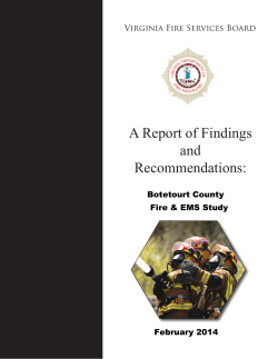 A Report of Findings and Recommendations: