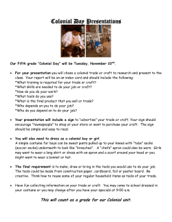 Colonial Day Presentations