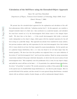 Calculation of the Self Force using the Extended
