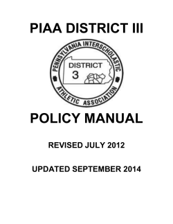 piaa district iii policy manual