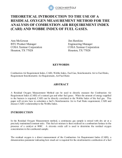 Theoretical Intorduction to the USe of A Residual Oxygen