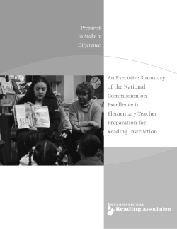 An Executive Summary of the National Commission on Excellence