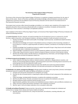 The University of New England College of Pharmacy Programmatic