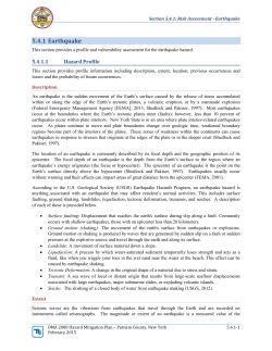 Section 5.4.1 &ndash; Earthquake 040915