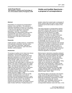 a proposal of correspondence