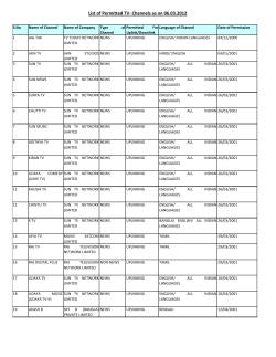 Permitted Channels 1