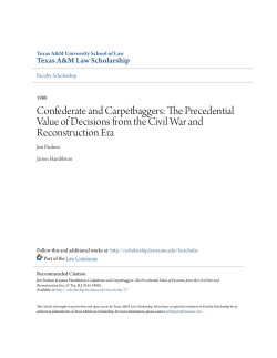 Confederate and Carpetbaggers: The Precedential Value of