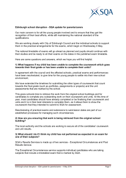 Edinburgh school disruption