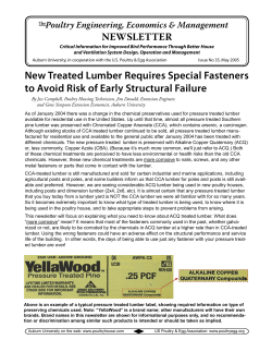 New Treated Lumber Requires Special Fasteners to Avoid Risk of