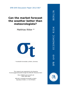 Can the market forecast the weather better than meteorologists?