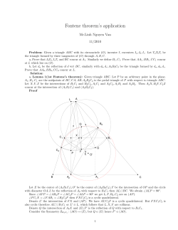 Fontene theorem`s application