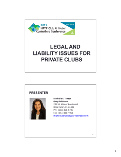 legal and liability issues for private clubs