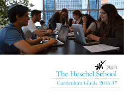 2017 Curriculum  - The Abraham Joshua Heschel School