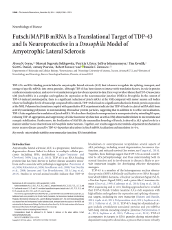 Futsch/MAP1B mRNA Is a Translational Target of TDP