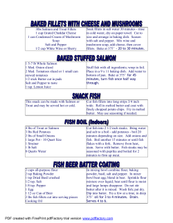 3lbs Salmon and Trout Fillets 1 cup Grated Cheddar Cheese 1 can