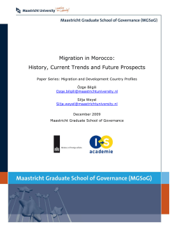 Migration in Morocco - Maastricht Graduate School of Governance