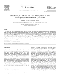 Mo&uml;ssbauer, FT-IR and FE SEM investigation of iron oxides