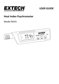 USER GUIDE Heat Index Psychrometer