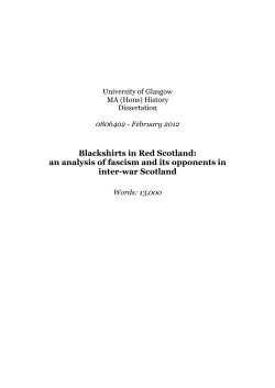 Blackshirts in Red Scotland: an analysis of - Anti