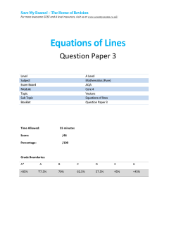 Equations of Lines
