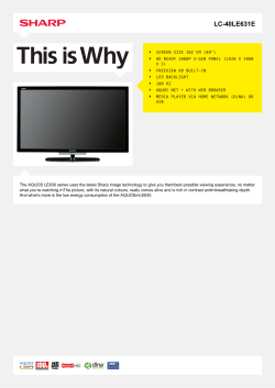 LC-40LE631E - LC40LE631E - LCD TV 37 - 42 inch