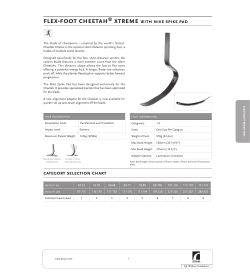 Flex-Foot cheetAh&reg; xtReme with nike spike pAD cAtegoRy selection