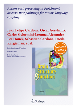 Action-verb processing in Parkinson`s disease: New pathways for