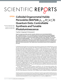 MAPbBrxI3&minus;x, 0&le;x&le;3