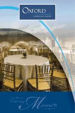 House B verag S rvice Men - Oxford Conference Center