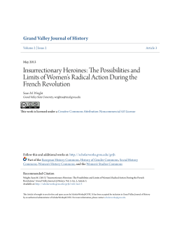 Insurrectionary Heroines: The Possibilities and Limits of Women`s