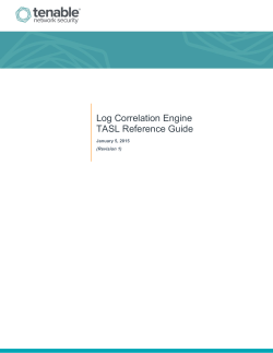 Log Correlation Engine TASL Reference Guide