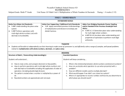 Math 5 th Grade Unit Name: G5
