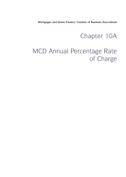 Chapter 10A MCD Annual Percentage Rate of Charge