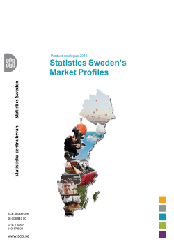 Statistics Sweden`s Market Profiles