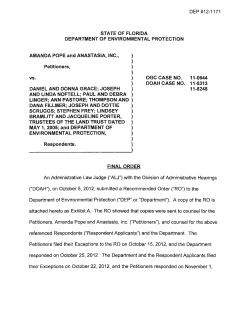 DEP #12-1171 - Florida Department of Environmental Protection