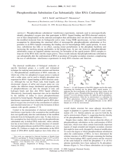 Phosphorothioate Substitution Can Substantially Alter