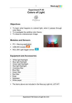 Colors of Light - NeuLog Sensors
