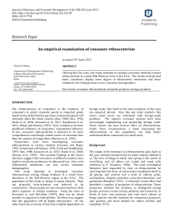 CONSUMER ETHNOCENTRISM IN A MID