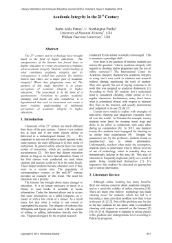 Academic Integrity - Infonomics Society