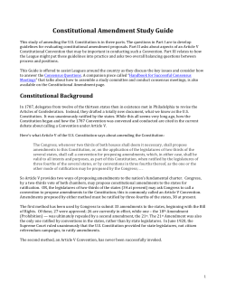 Constitutional Amendment Study Guide - LWV-PA