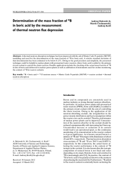 Determination of the mass fraction of 10B in boric acid