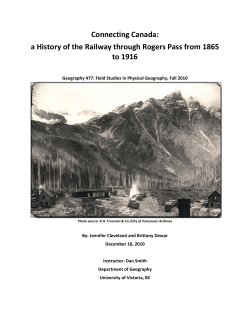 Connecting Canada: a History of the Railway through