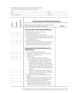 Performing the Heimlich Maneuver