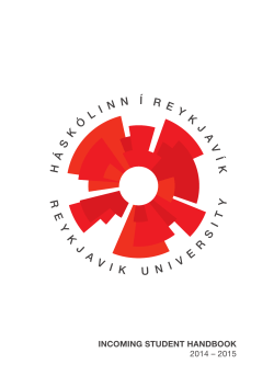 Student handbook - Reykjavik University