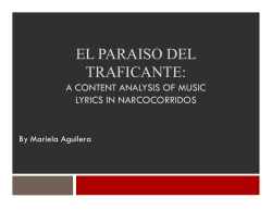 El Paraiso del Traficante: A Content Analysis of Music Lyrics in