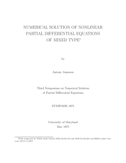 Numerical Solution of Nonlinear Partial Differential Equations of