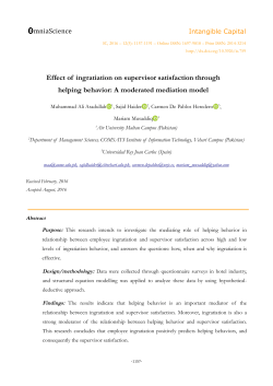 Effect of ingratiation on supervisor satisfaction