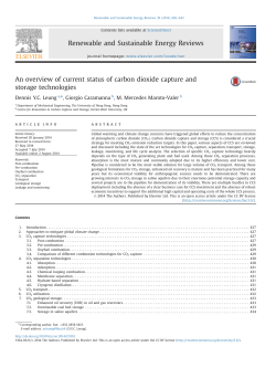 An overview of current status of carbon dioxide capture and storage