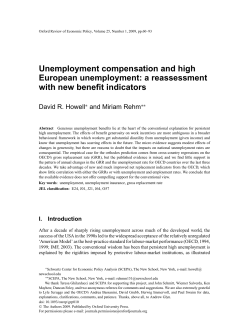 Unemployment compensation and high European